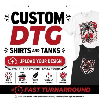Custom DTG Printed Shirts and Tanks – No Minimum