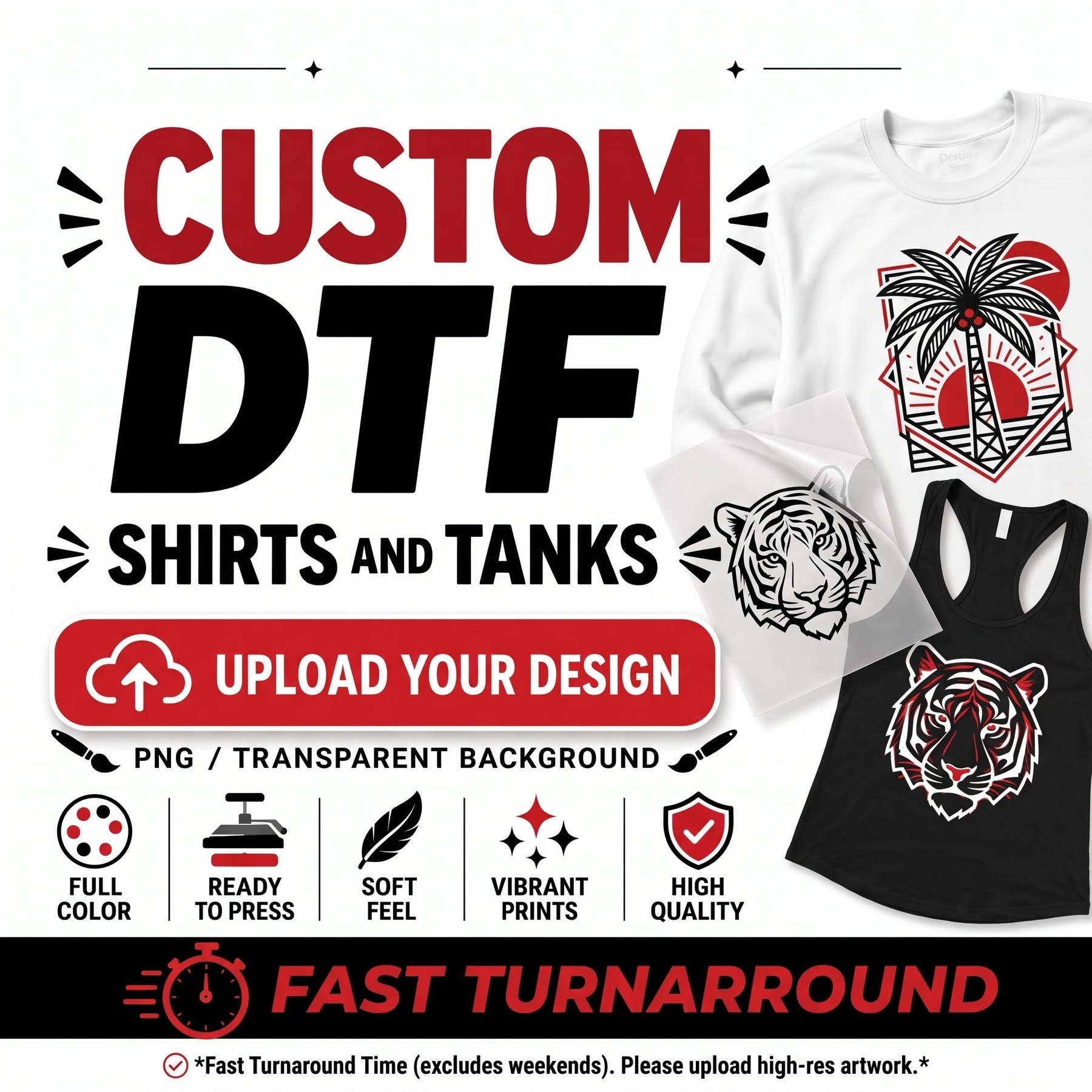 DTF Printathon - Shirts and Tanks